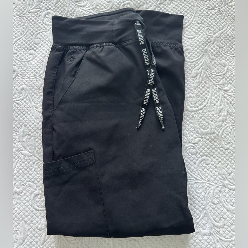 Med Couture Black Insight Scrub Pants - Jogger style